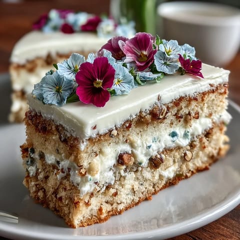 Spring Cake Pressed Flowers