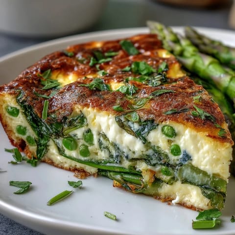 Spring Frittata Asparagus Peas