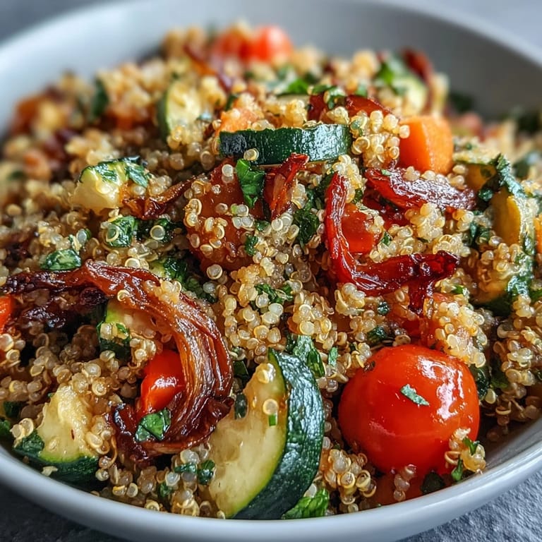 Deliciously savory Quinoa Vegetable Pilaf, perfect as a healthy vegetarian main or side.