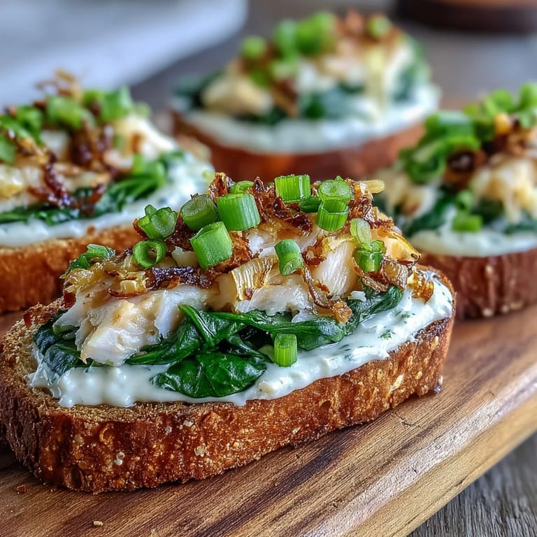 Flaky poached smoked haddock and creamy spinach piled high on crisp rye toast, ready to serve with lemon wedges.