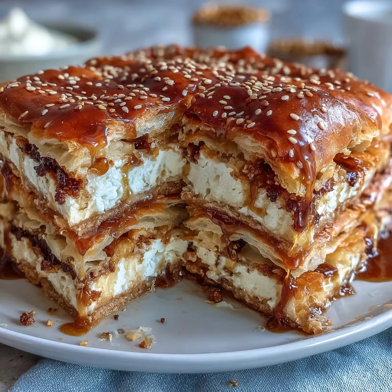 Crispy, flaky pastry encases juicy mini sausages, served alongside a sweet and spicy mustard dip for dipping.  